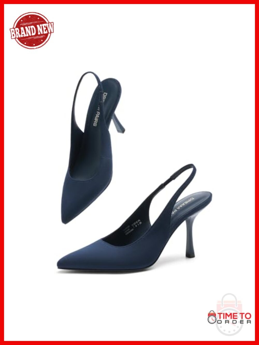 DREAM PAIRS Women's Slingback Pump 3.3" Stiletto Heel Pointed Toe